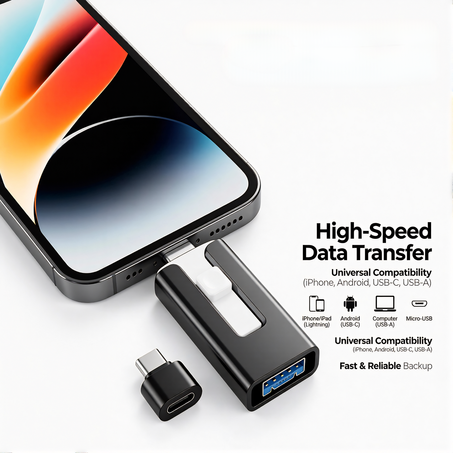 iPhone/Android USB Backup Drive